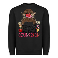 Black messy bun one loved counselor Heavyweight Sweatshirt - MaliasSmallBusiness