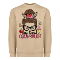 Mushroom messy bun one loved counselor Heavyweight Sweatshirt - MaliasSmallBusiness