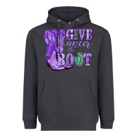 Smoke Give Cancer the boot purple ribbon Heavyweight Hoodie - NancyCooperArtShop