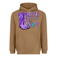 Toasted Coconut Give Cancer the boot purple ribbon Heavyweight Hoodie - NancyCooperArtShop