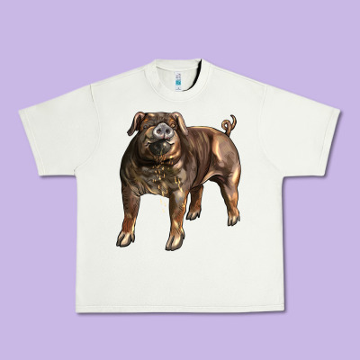 Duroc Pig Urban Heavy Tee Designed By Lillyallendesigns