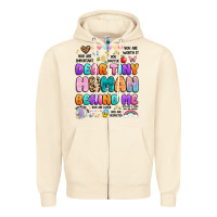 Sandshell dear tiny human behind me Zipper Hoodie - Artiststas