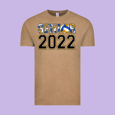 Senior Volleyball Vintage Tee Designed By Adodesignshop