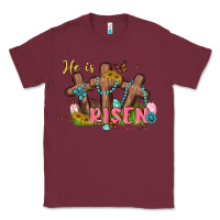 Burgundy he is risen Classic Tee - MaliasSmallBusiness