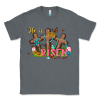 Charcoal Heather he is risen Classic Tee - MaliasSmallBusiness
