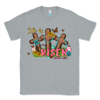 Heather Grey he is risen Classic Tee - MaliasSmallBusiness