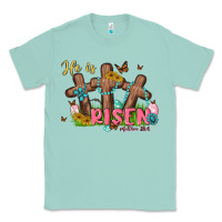 Seafoam he is risen Classic Tee - MaliasSmallBusiness