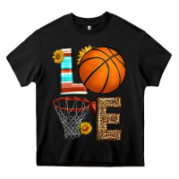 Black western basketball love Heavy Core Tee - HRA Design Shop
