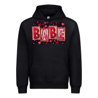 Black Valentine's Day babe Urban Hoodie - FaDigitalArtStudio