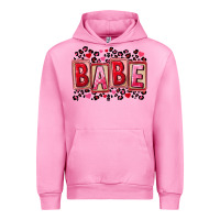 Fuchsia Pink Valentine's Day babe Urban Hoodie - FaDigitalArtStudio