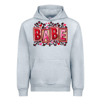 Heather Grey Valentine's Day babe Urban Hoodie - FaDigitalArtStudio