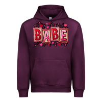 Mauve Wine Valentine's Day babe Urban Hoodie - FaDigitalArtStudio