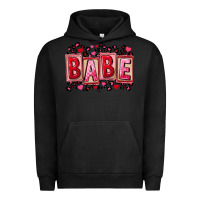 Pigment Black Valentine's Day babe Urban Hoodie - FaDigitalArtStudio
