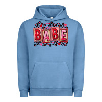 Pigment Pebble Blue Valentine's Day babe Urban Hoodie - FaDigitalArtStudio