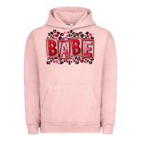 Pigment Salmon Valentine's Day babe Urban Hoodie - FaDigitalArtStudio