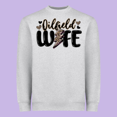 Oilfield Wife Heavyweight Sweatshirt Designed By Maliassmallbusiness