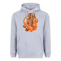Heather Grey Kidney Cancer diva orange ribbon Heavyweight Hoodie - NancyCooperArtShop