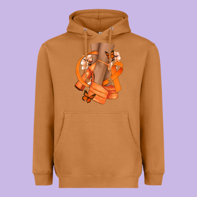 Kidney Cancer Diva Orange Ribbon Heavyweight Hoodie Designed By Nancycooperartshop