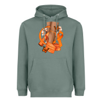 Sage Kidney Cancer diva orange ribbon Heavyweight Hoodie - NancyCooperArtShop