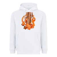 White Kidney Cancer diva orange ribbon Heavyweight Hoodie - NancyCooperArtShop
