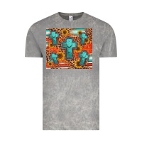 Cloud Rock turquoise cross pattern Vintage Tee - Jasminsmagicworld