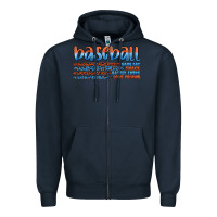 Navy vintage baseball Zipper Hoodie - Artiststas