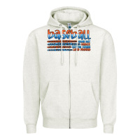 Oatmeal Heather vintage baseball Zipper Hoodie - Artiststas
