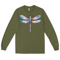 Army Green dragonfly Long Sleeve Tee - MaliasSmallBusiness