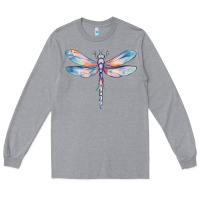 Heather Grey dragonfly Long Sleeve Tee - MaliasSmallBusiness