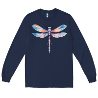 Navy dragonfly Long Sleeve Tee - MaliasSmallBusiness