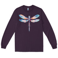Plum dragonfly Long Sleeve Tee - MaliasSmallBusiness