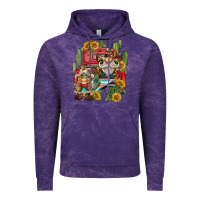 Cloud Purple western gnome truck cactus sunflower Vintage Hoodie - BarkalooDesign