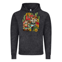 Vintage Black western gnome truck cactus sunflower Vintage Hoodie - BarkalooDesign
