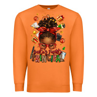 Carrot santas favorite principal afro messy bun Premium Sweatshirt - texasbilliewilder