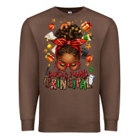 Chestnut santas favorite principal afro messy bun Premium Sweatshirt - texasbilliewilder