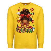 Lemon santas favorite principal afro messy bun Premium Sweatshirt - texasbilliewilder