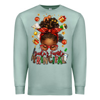 Seafoam santas favorite principal afro messy bun Premium Sweatshirt - texasbilliewilder