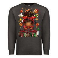 Smoke santas favorite principal afro messy bun Premium Sweatshirt - texasbilliewilder