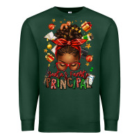 Sports Green santas favorite principal afro messy bun Premium Sweatshirt - texasbilliewilder