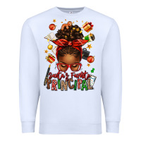 White santas favorite principal afro messy bun Premium Sweatshirt - texasbilliewilder