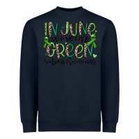 Navy in june we wear green scoliosis awareness Heavyweight Sweatshirt - MaliasSmallBusiness