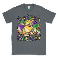 Charcoal Heather where babies come from Classic Tee - MaliasSmallBusiness