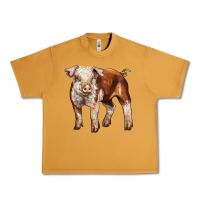 Peanut Butter Baby Hereford Pig Urban Heavy Tee - LillyAllenDesigns