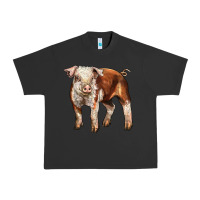 Pigment Black Baby Hereford Pig Urban Heavy Tee - LillyAllenDesigns
