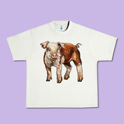 Baby Hereford Pig Urban Heavy Tee Designed By Lillyallendesigns