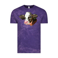 Cloud Purple holstein calf face Vintage Tee - LillyAllenDesigns