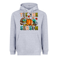 Heather Grey Tis' the season Heavyweight Hoodie - texasbilliewilder