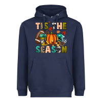 Navy Tis' the season Heavyweight Hoodie - texasbilliewilder