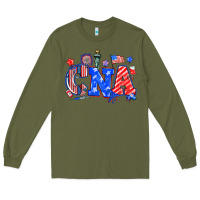 Army Green 4th of july cna Long Sleeve Tee - NancyCooperArtShop