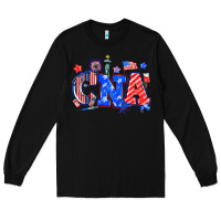 Black 4th of july cna Long Sleeve Tee - NancyCooperArtShop